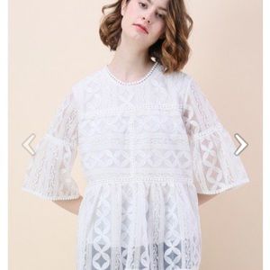 Chicwish Summer Lovin Embroidered top size medium